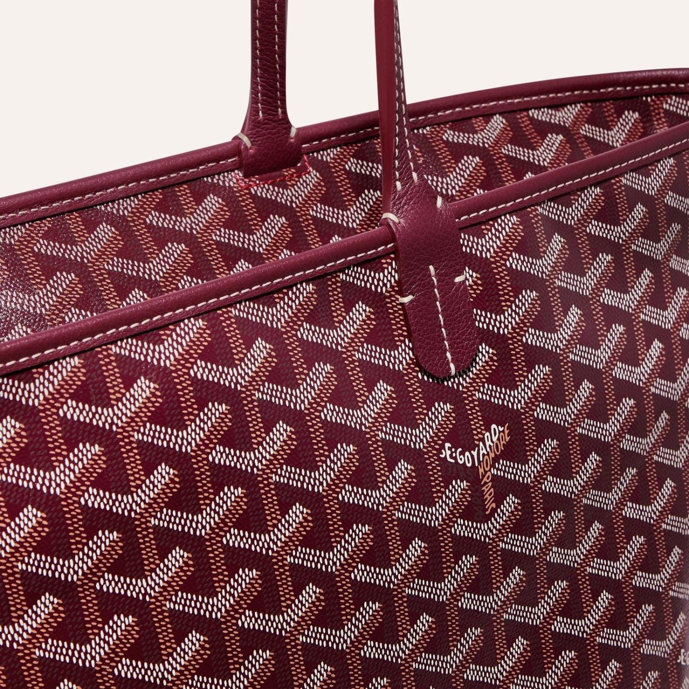 Goyard Artois Tote MM Bordeaux Goyardine Canvas & Chevroches Calfskin Palladium Hardware - Image 3